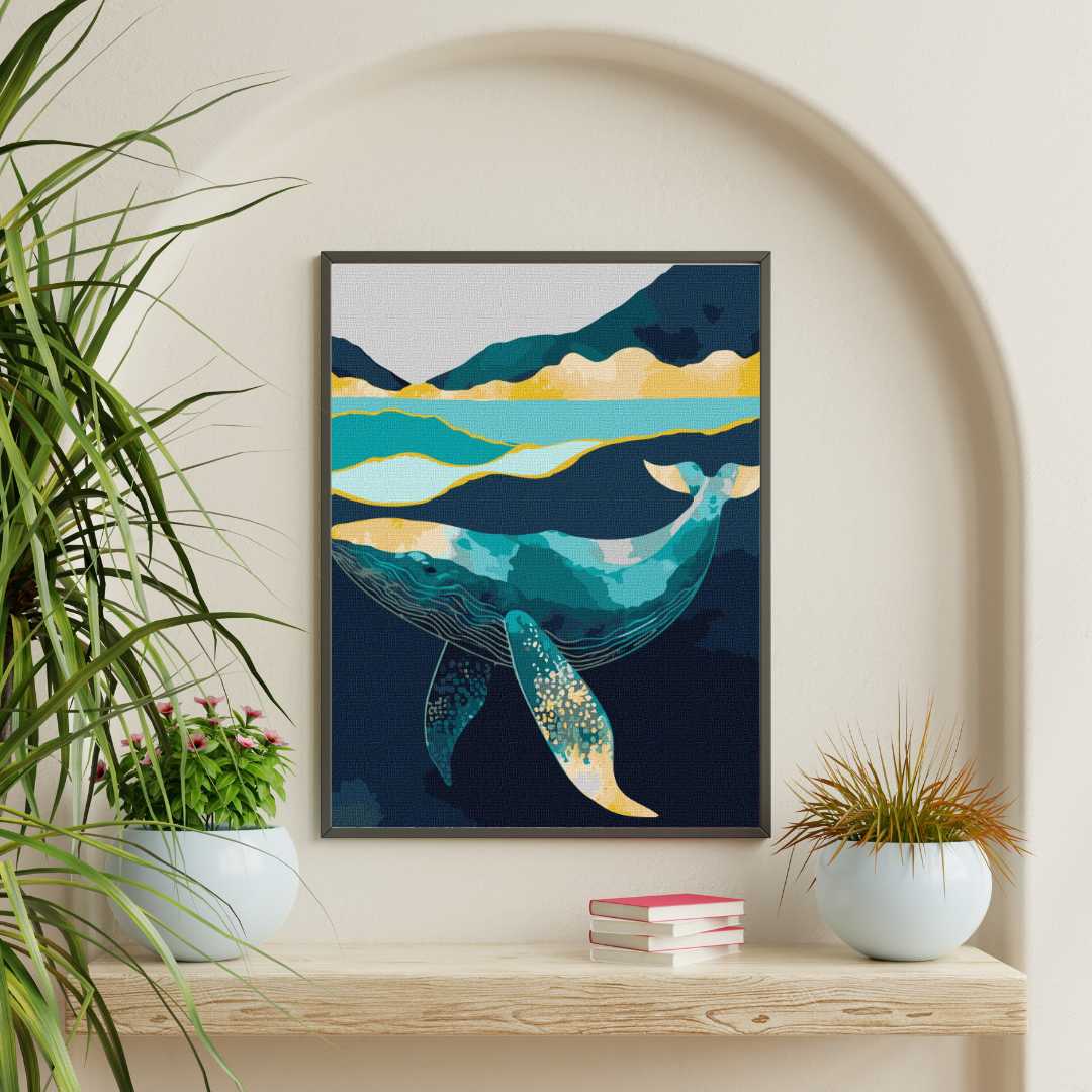 Elegant Whale - Paint by Numbers