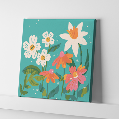 Bright Spring Flowers - Paint by Numbers